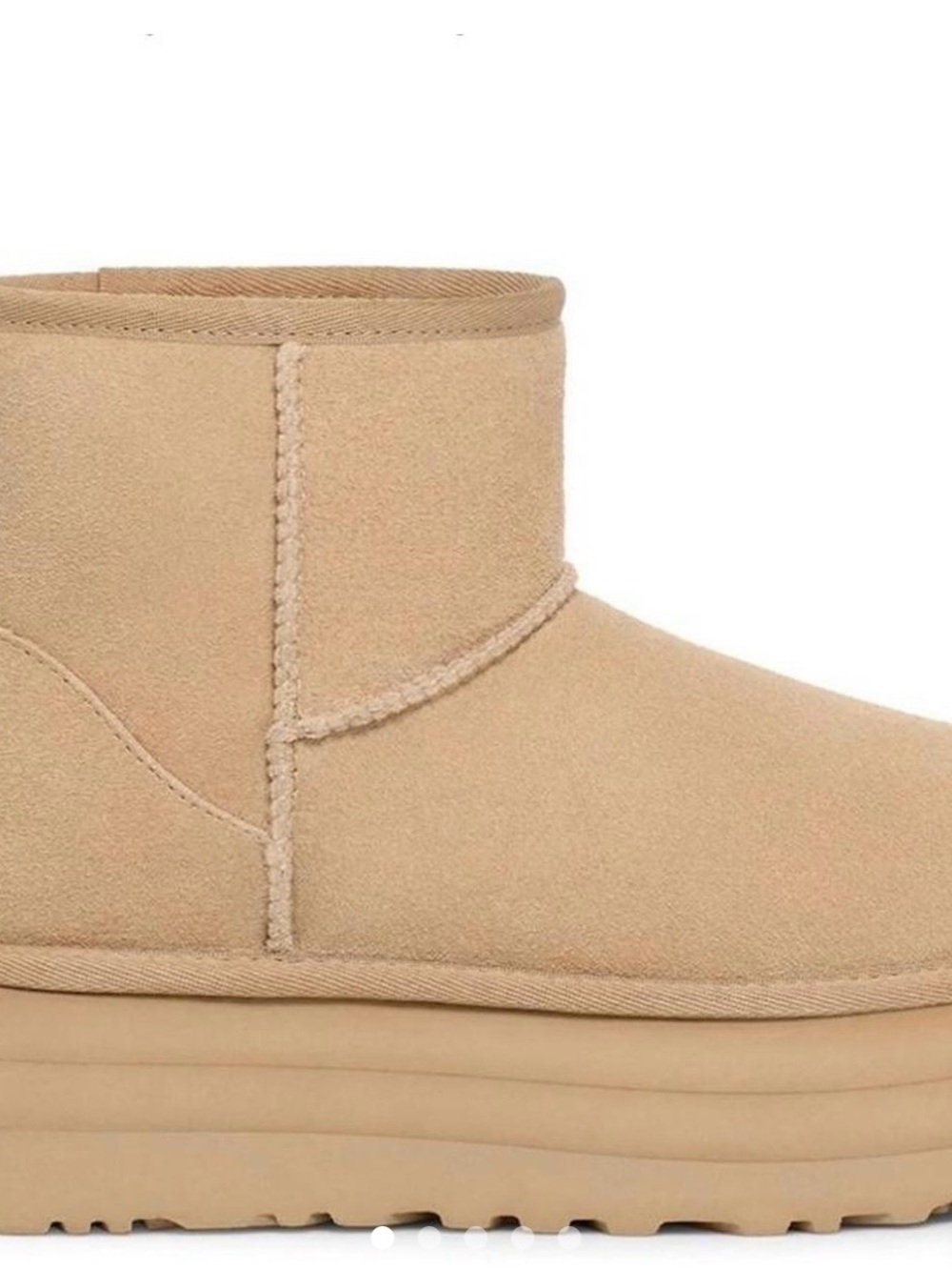 UGG Short Platform Ankle Boot in Color Sand